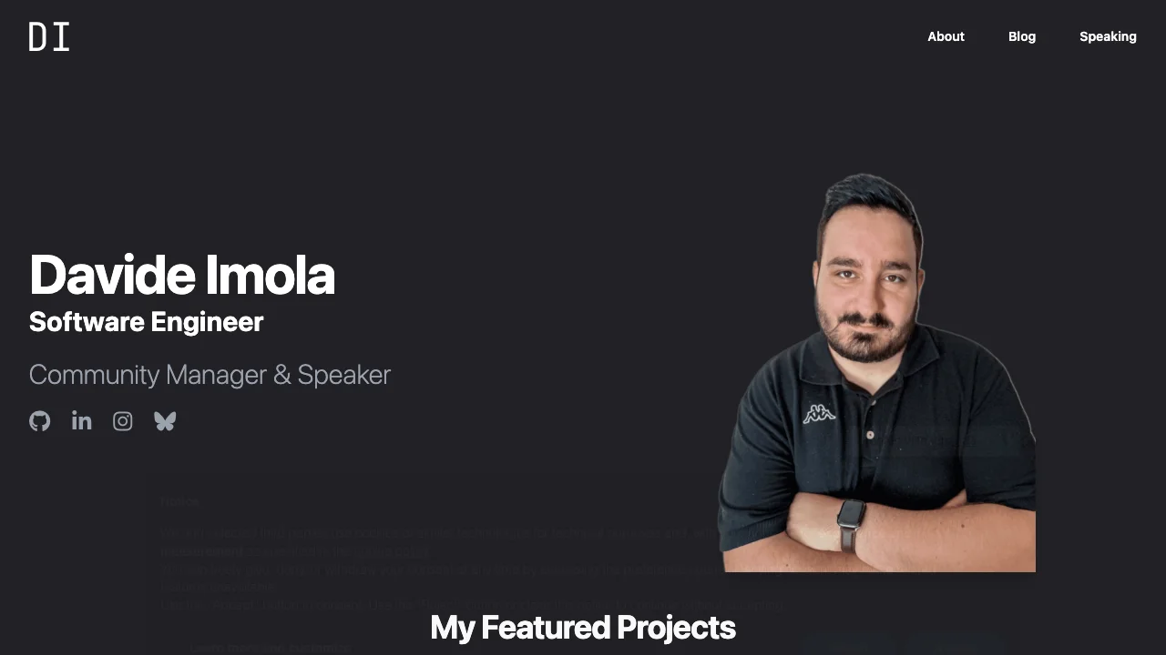 The original Astro site: dark, minimal, forgettable